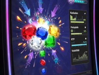 Documentary-style macro photograph from straight-on angle of a generic slot machine display in a