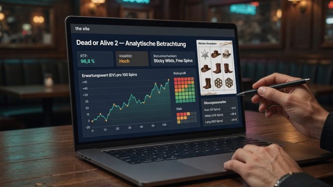 Photographic close-up of a laptop showing German analytics for the Dead or Alive 2